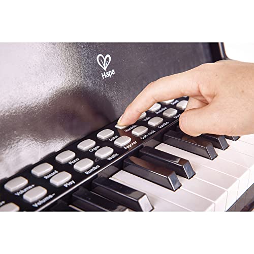 Piano, Hape Learn with Lights Black with Stool - Image 4