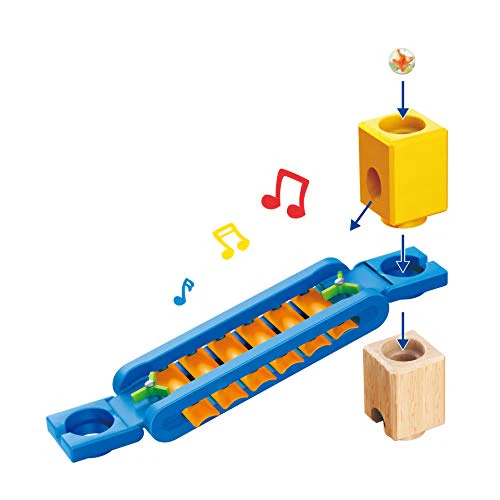 Building Blocks Toy, Hape Wooden Quadrilla Super Spirals Marble Run - Image 3