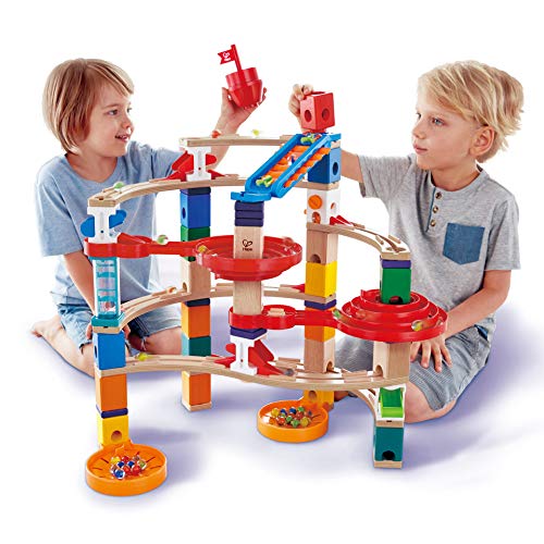 Building Blocks Toy, Hape Wooden Quadrilla Super Spirals Marble Run - Image 7