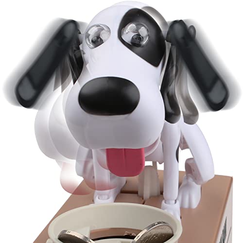 Happy Puppy Piggy Bank for Boys & Girls | Electronic Money Bank Features Cute Animated Puppy Eating Coins in Doggie Bowl | Durably Crafted Coin Bank - Image 3