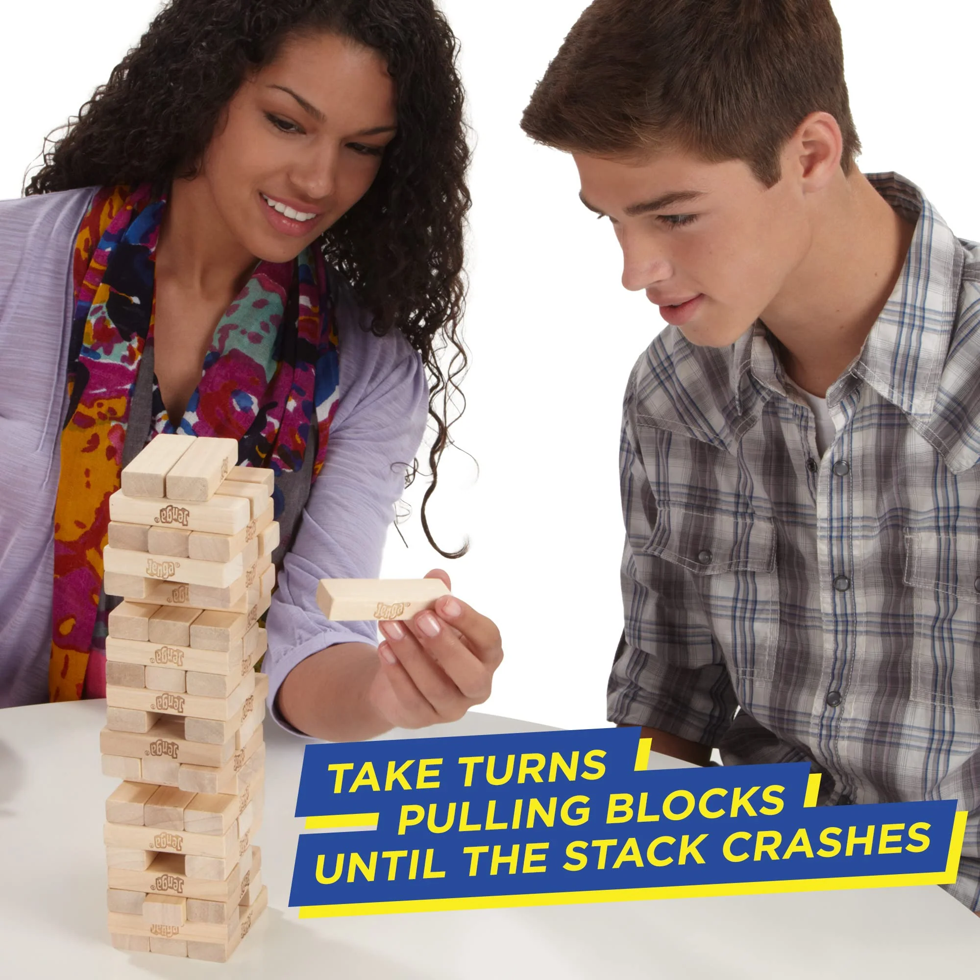 Hasbro Gaming Jenga Game, The Original Wood Block Game with Genuine Hardwood Blocks Stacking Tower Ages 6+ 1 or More Players Party Games for Kids Family Games - Image 8
