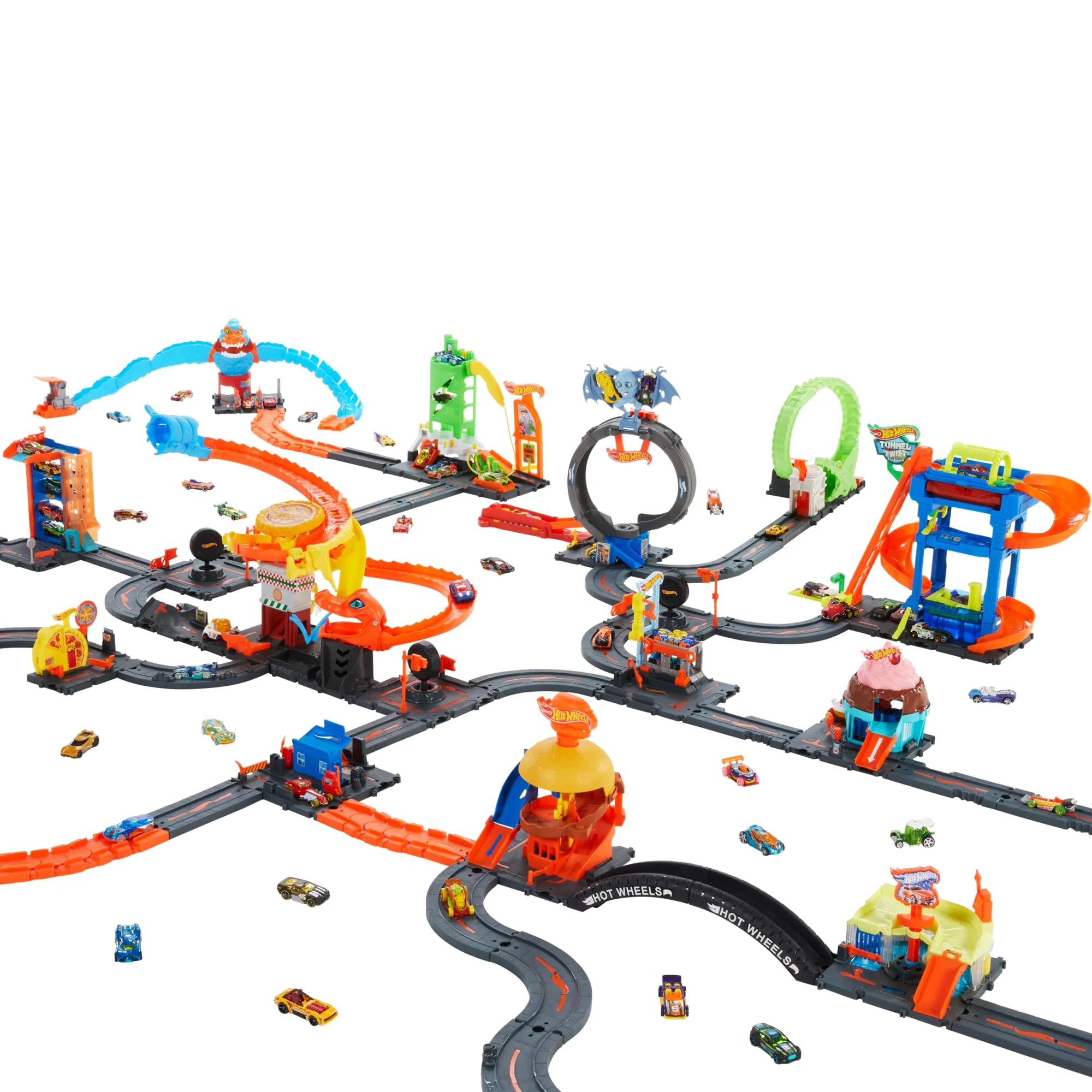 Hot Wheels Toy Car Playset, Downtown Ice Cream Swirl - Image 5
