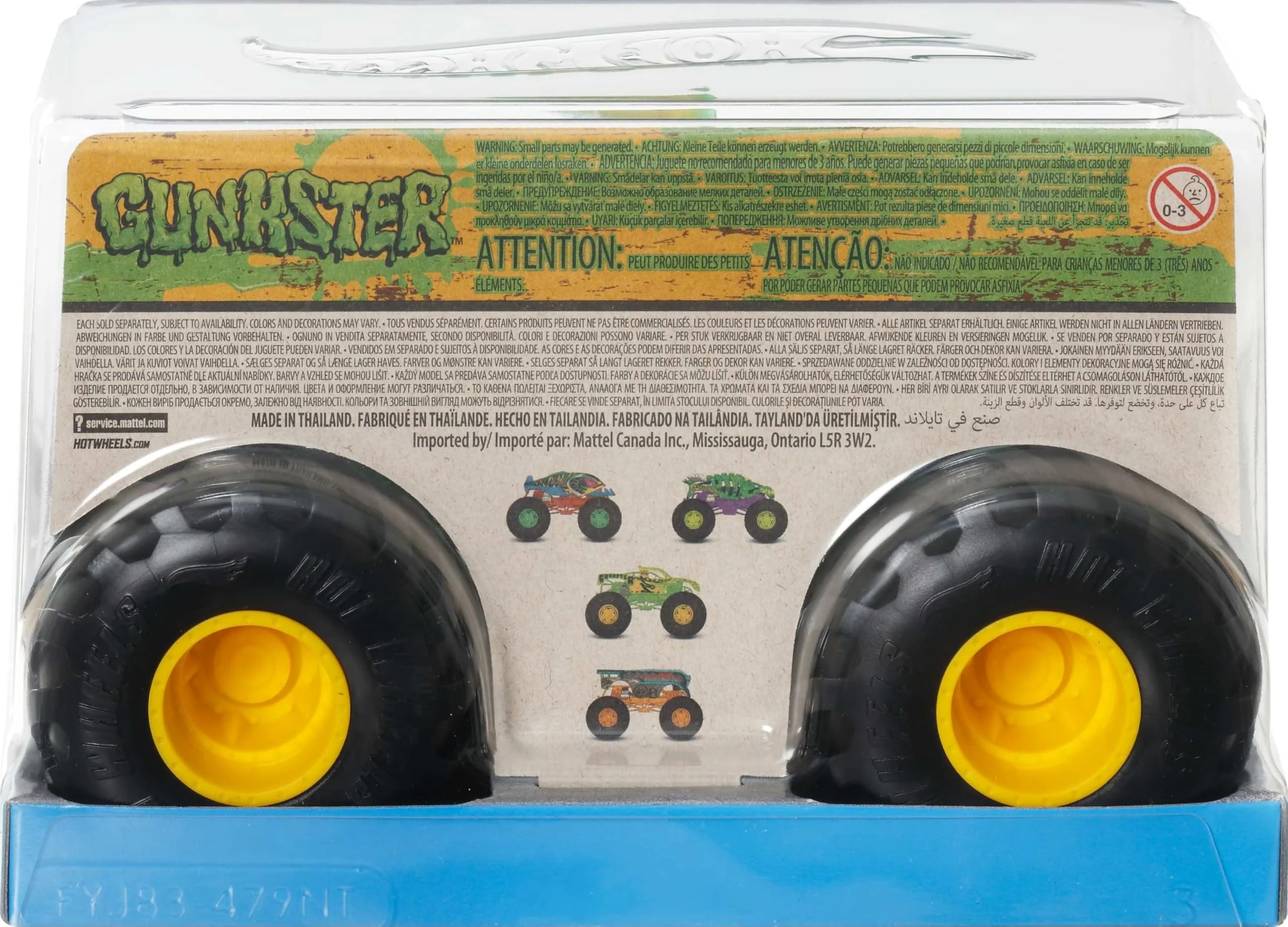 Hot Wheels Monster Trucks, Oversized Monster Truck, 1:24 Scale Die-Cast Toy Truck with Giant Wheels and Cool Designs - Image 2