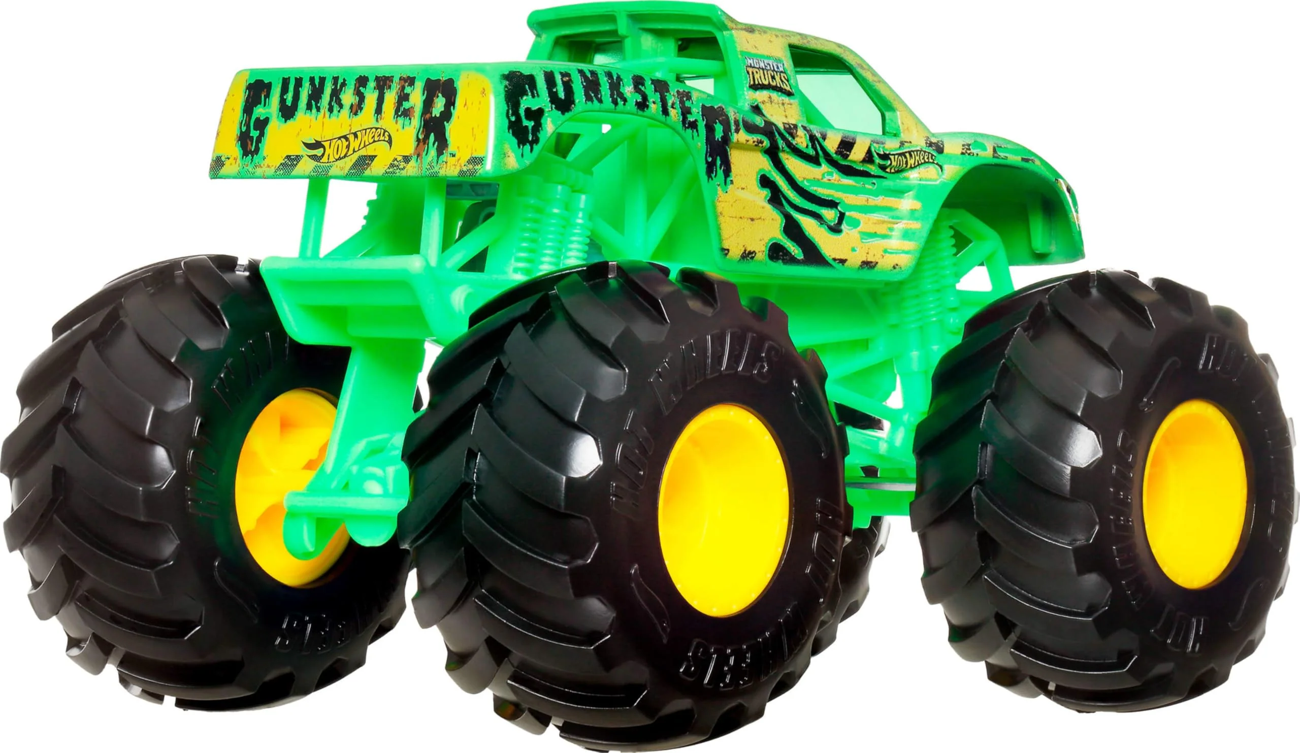Hot Wheels Monster Trucks, Oversized Monster Truck, 1:24 Scale Die-Cast Toy Truck with Giant Wheels and Cool Designs - Image 4