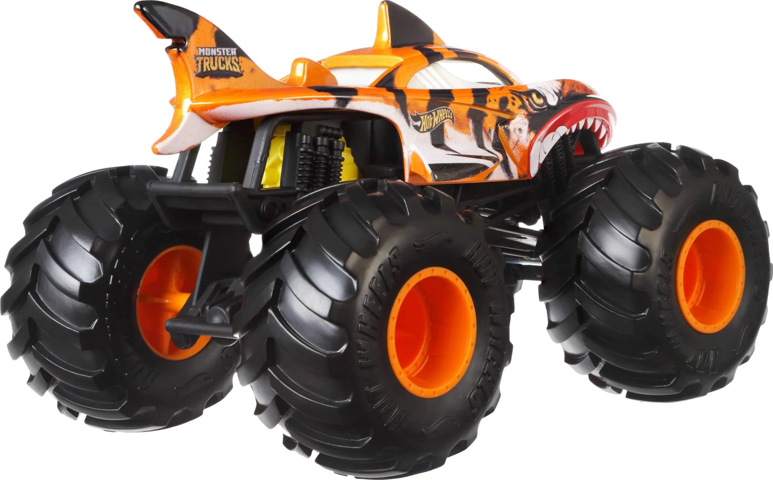 Hot Wheels Monster Trucks, Oversized Monster Truck, 1:24 Scale Die-Cast Toy Truck with Giant Wheels and Cool Designs - Image 4