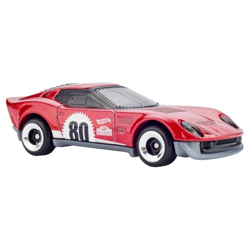 Hot Wheels Toy Cars, 5-Pack of 1:64 Scale Toy Cars with Collectible Deco & Packaging, Core Mattel 80th Anniversary Set of 5 Vehicles, Styles May Vary - Image 2
