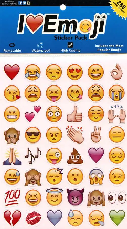 I Heart Emoji Sticker Sheet