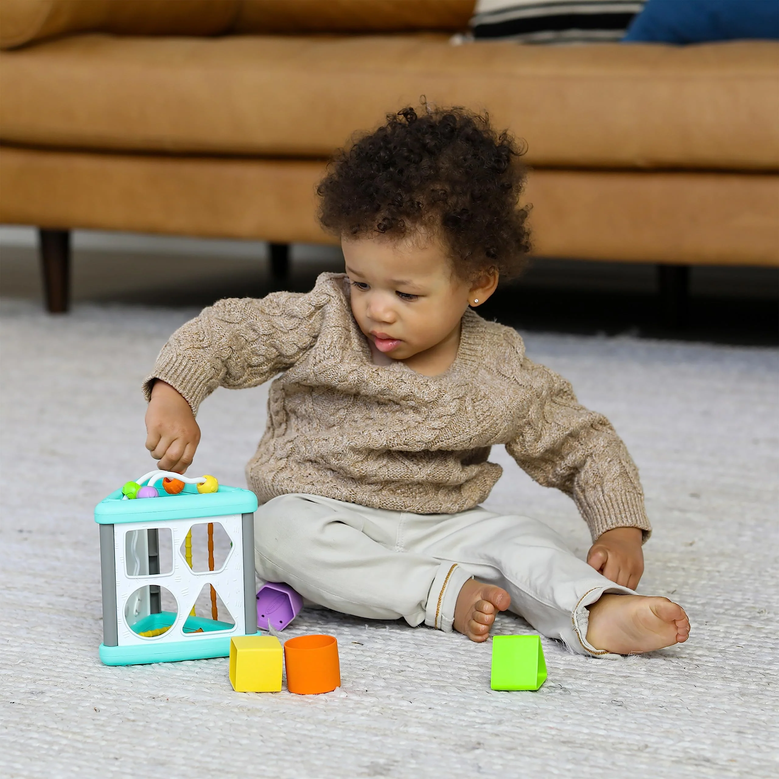 Baby Toy, Infantino Activity Triangle & Shape Sorter with 4 Shapes - Image 3