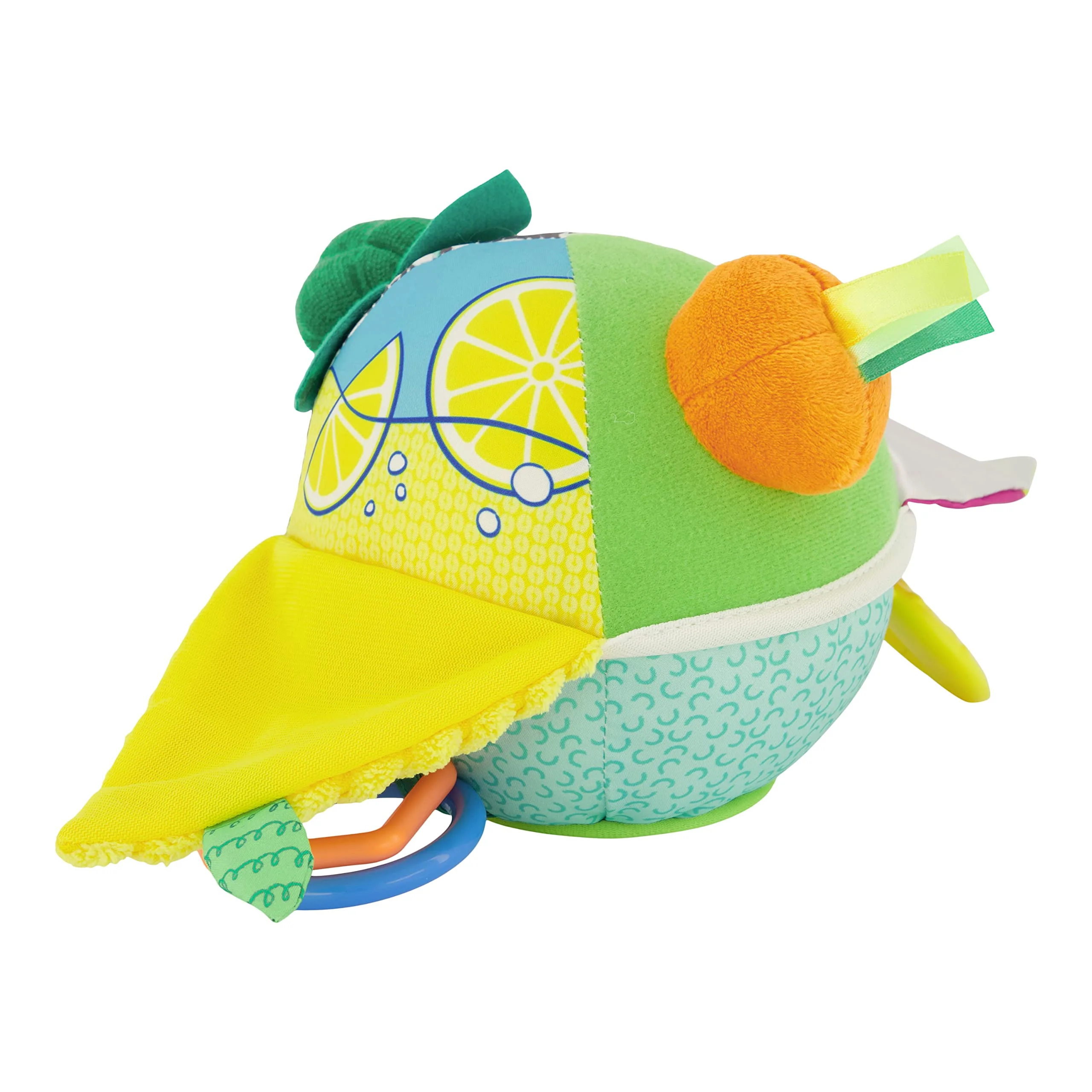 Infantino Busy Lil’ Sensory Ball - 9 Activities, Teether, Selfie Mirror, Rattle Sounds, Encourages Fine and Gross Motor Skill Development, for Babies 3M+ - Image 5