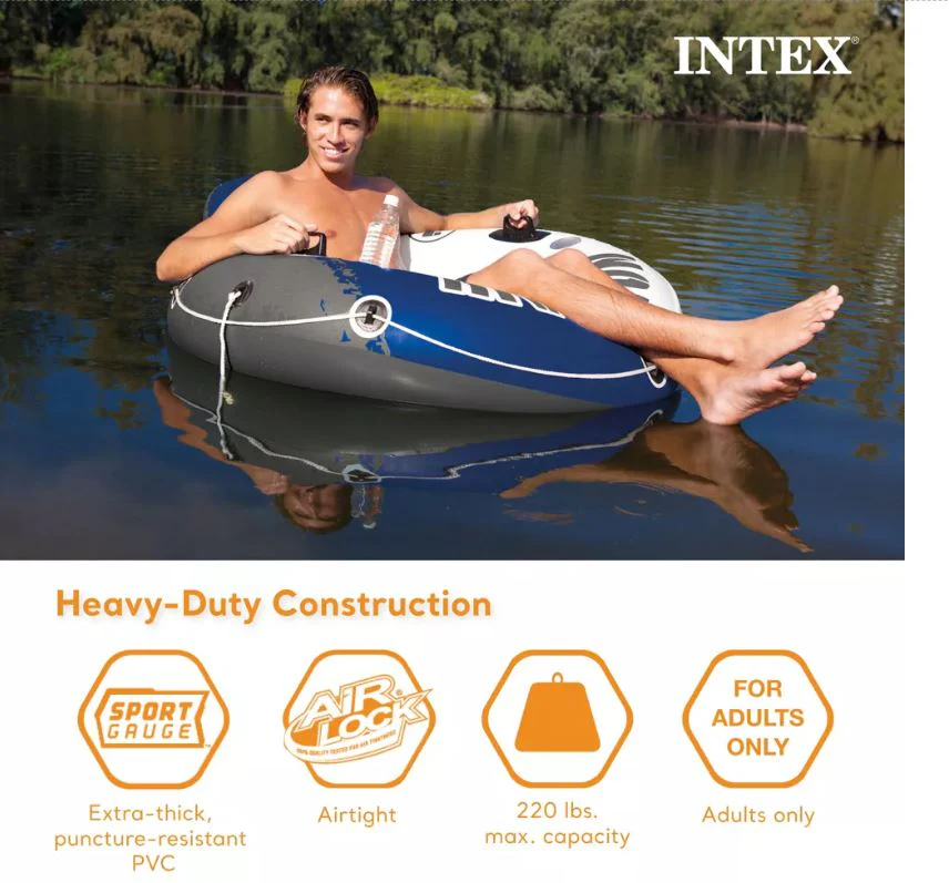 Intex River Run 1 Inflatable Floating Tube Raft for Lake, River & Pool - Image 2
