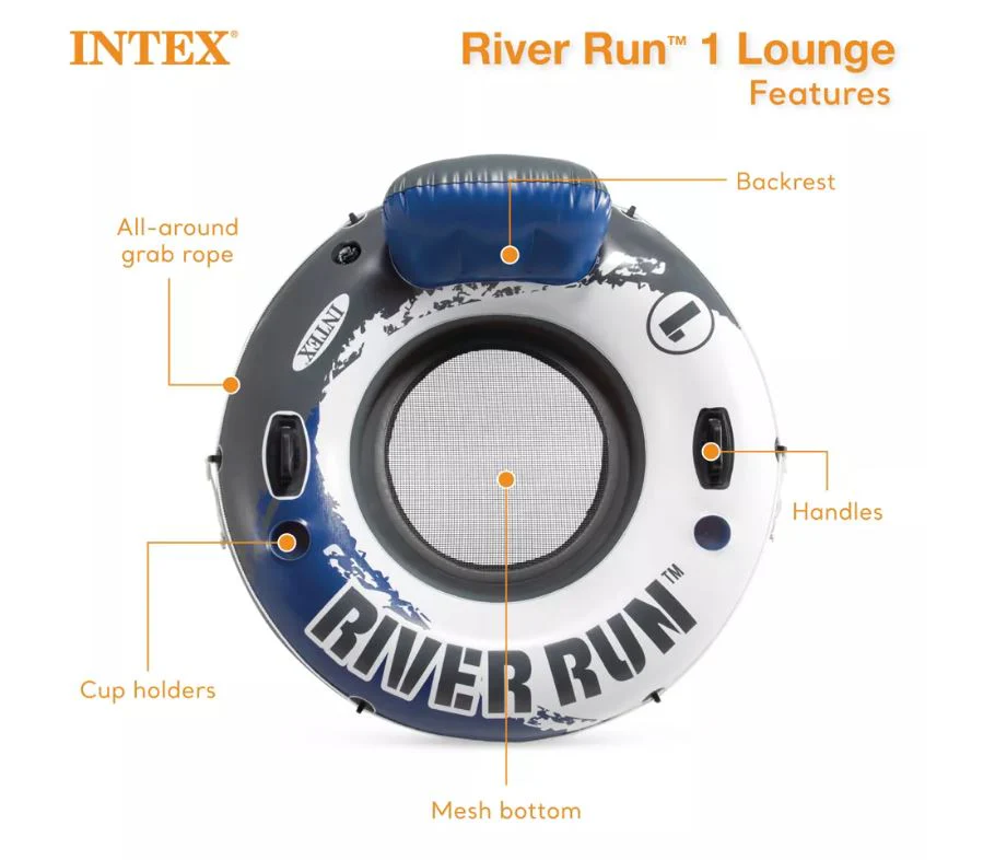 Intex River Run 1 Inflatable Floating Tube Raft for Lake, River & Pool - Image 3