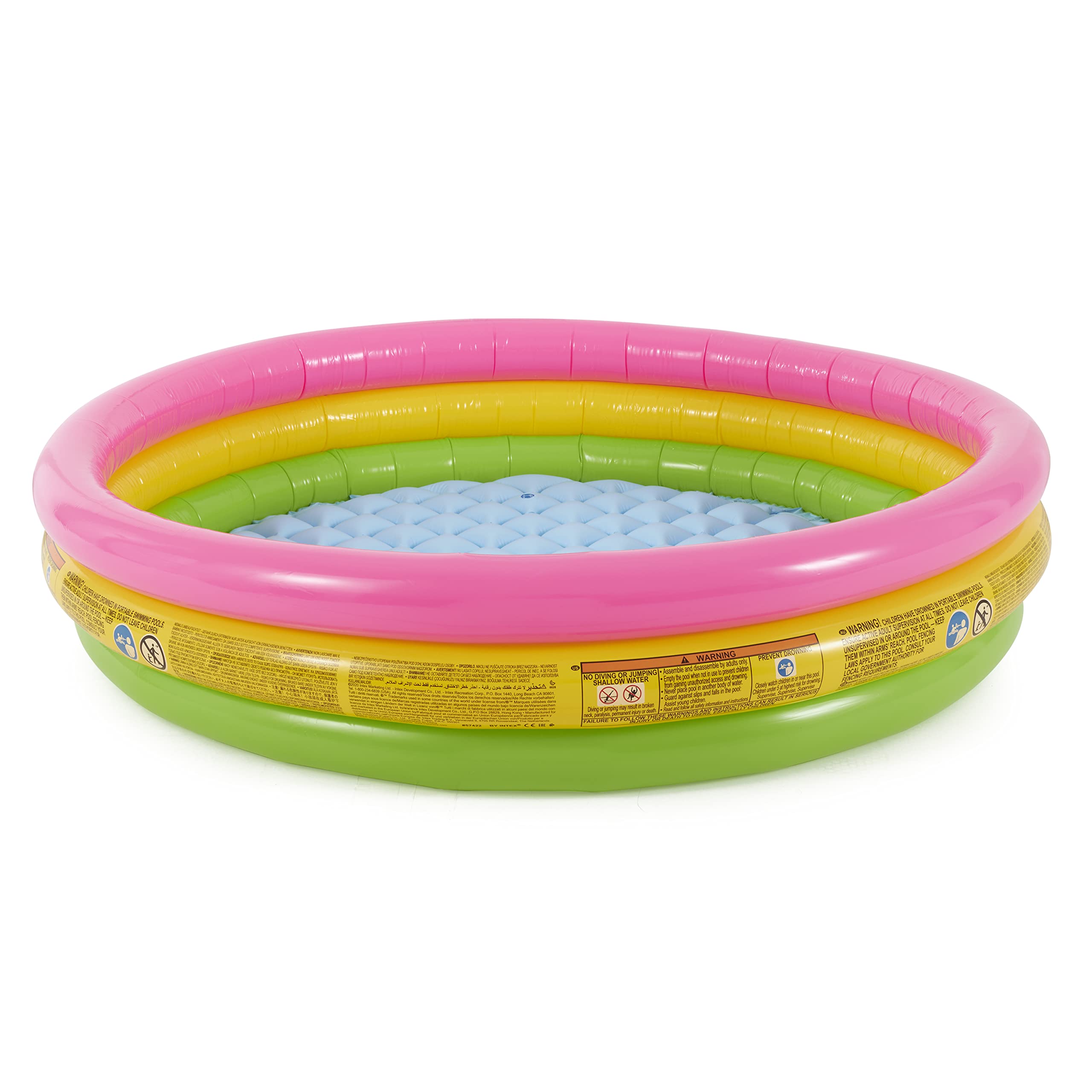 Intex Sunset Glow Inflatable Pool: 58in x 13in - 3 Ring Soft Floor - 73 gal Capacity - Repair Patch Included - Image 6