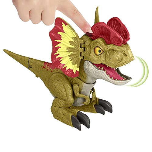 Jurassic World: Dominion Uncaged Rowdy Roars Dilophosaurus Interactive Electronic Dinosaur Figure with Motion Chomp & Sound Touch Response, Gift for Kids Ages 4 Years & Older - Image 8