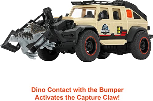 Jurassic World Toys Dominion Jeep Gladiator RC Vehicle with 6-inch Dracorex Dinosaur Figure, Remote-Control Car with Removable Auto-Capture Claw - Image 4