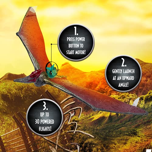 Jurassic World Toys Power Flight Dino - Pteranodon |Flying Dinosaur Toy for Kids | Official Camp Cretaceous, Fallen Kingdom and Dominion Merchandise and Gifts for Boys and Girls - Image 6