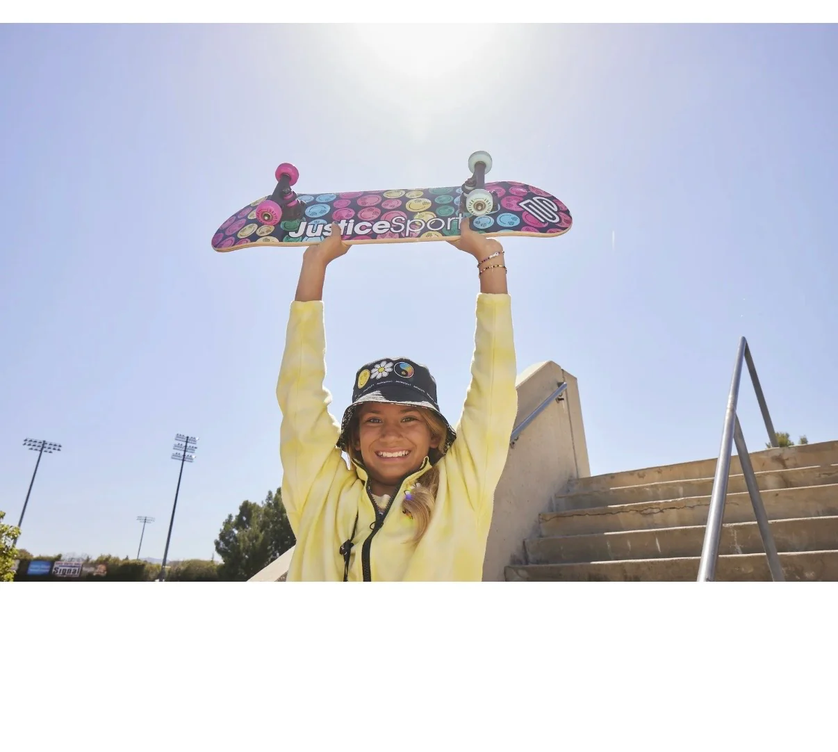 Justice Kids Smiley Junior Beginner Standard Skateboard 31βx 7.5β - Image 3