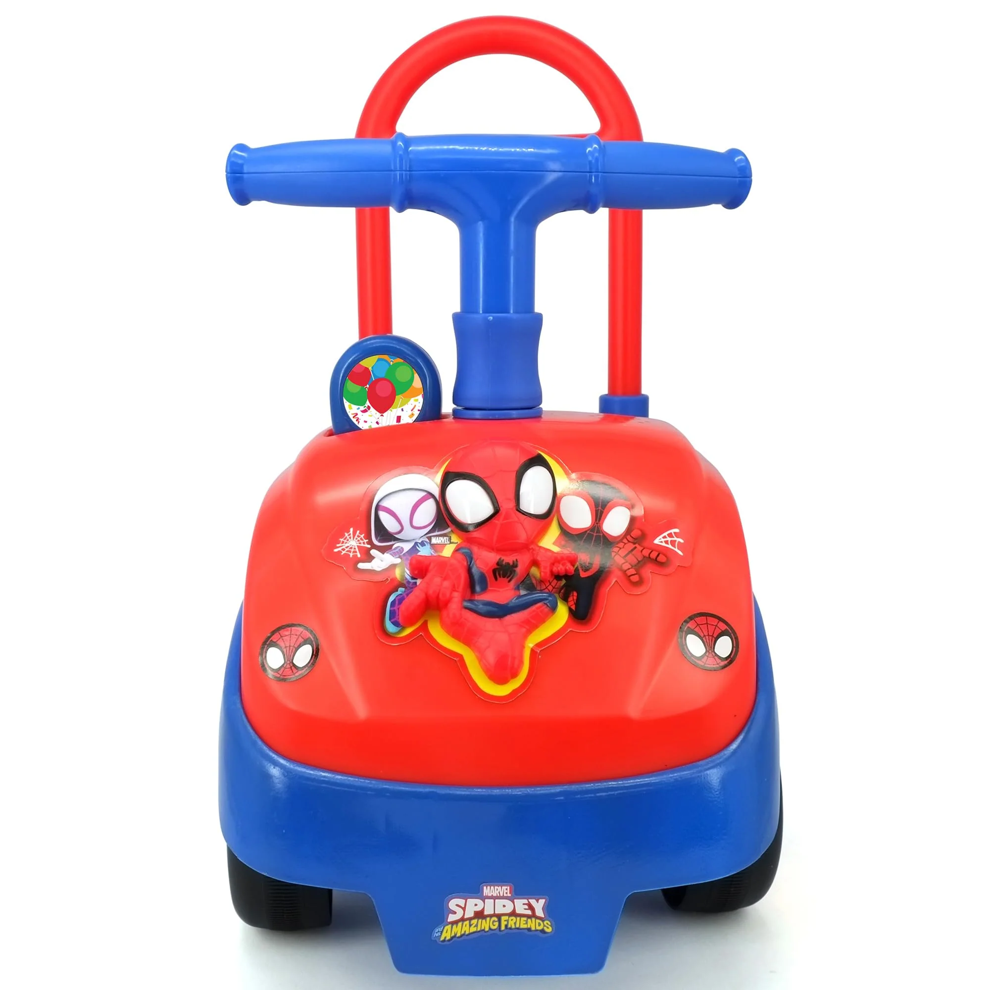 Ride-On, Kiddieland: Foldable Handle Spidey Foot to Floor Vehicle, Spiderman, Interactive Dashboard & Sounds, Toy Phone, Toddlers & Kids 18-36mo - Image 5