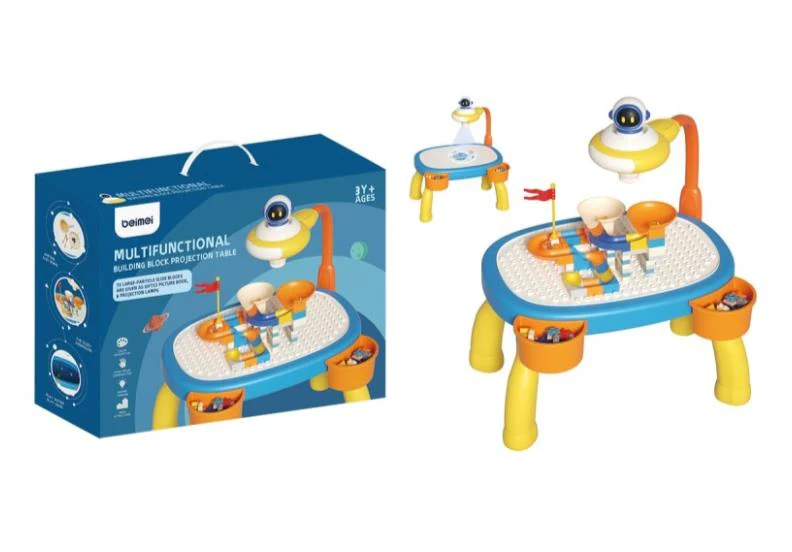 Kids Drawing Projector Table With Building Blocks - Image 2