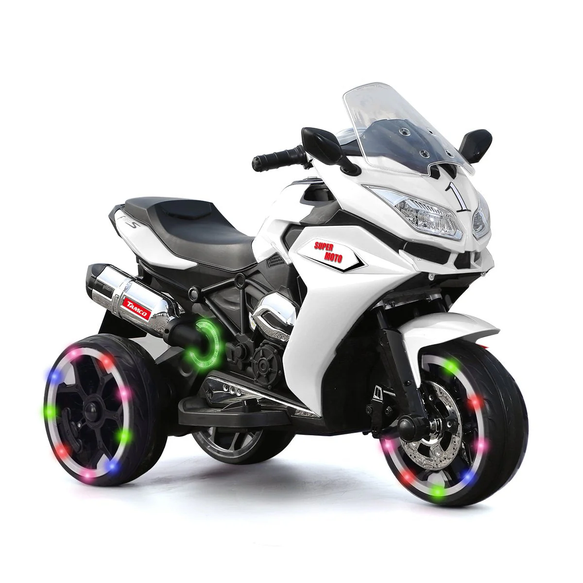 TAMCO Ride on Motorcycle for Kids, 3 Twinkling Wheels Electric Ride on Toy, 12 V Kids Motorcycle (TAMCO-1200) - Image 7