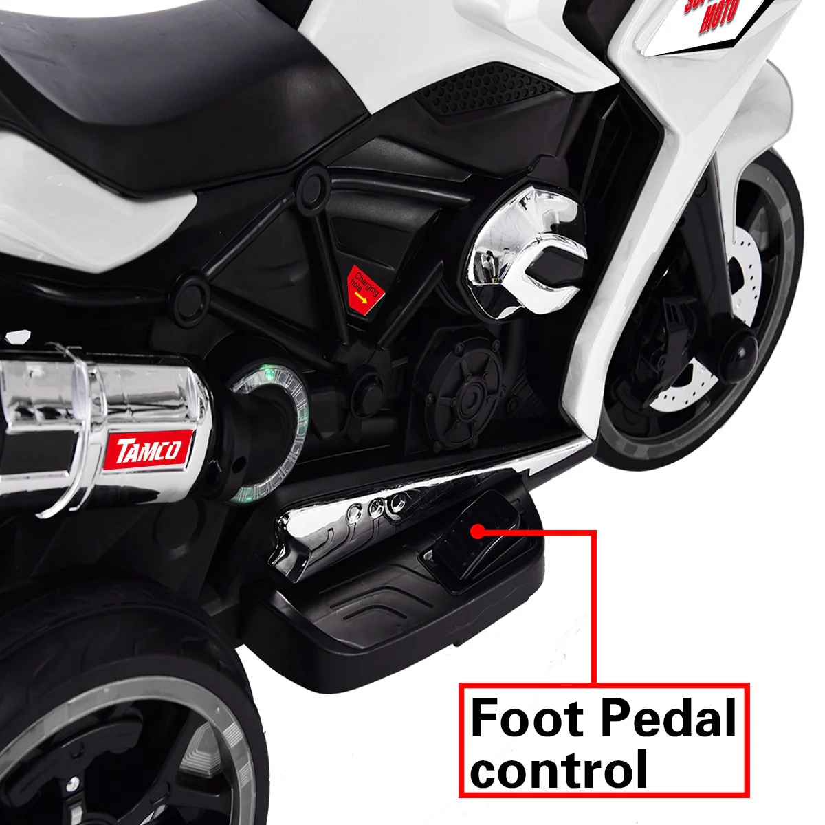 TAMCO Ride on Motorcycle for Kids, 3 Twinkling Wheels Electric Ride on Toy, 12 V Kids Motorcycle (TAMCO-1200) - Image 8