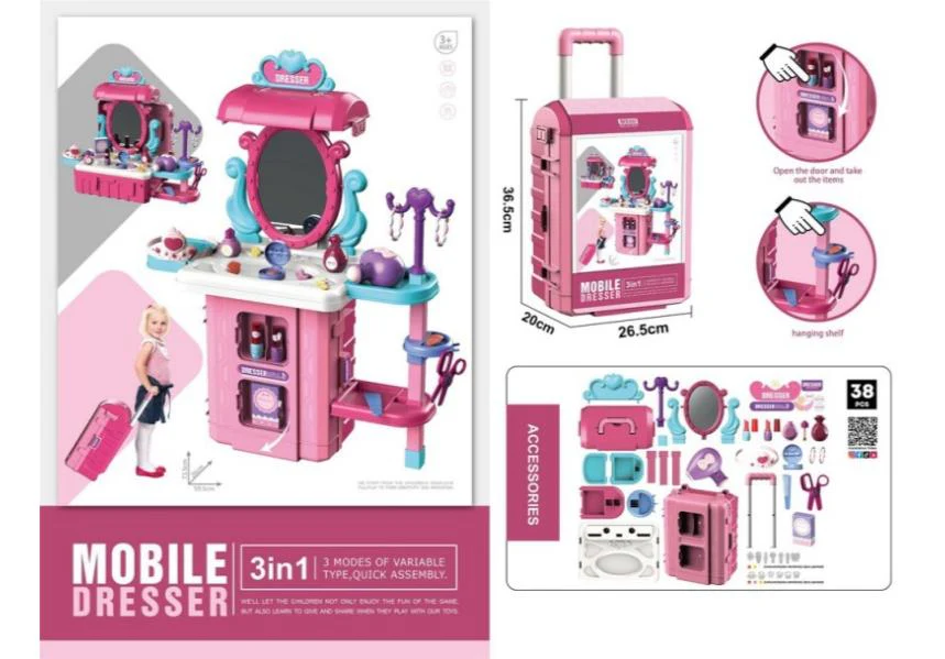 Kids Mobile Dresser 3 in 1 Beauty Set - Image 3