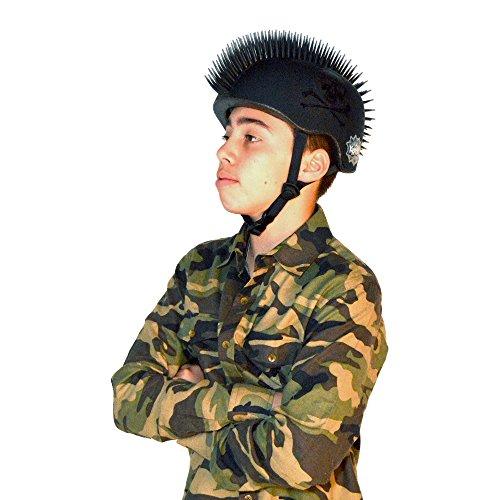 Krash Jolly Roger Mohawk Helmet, Youth 8+ Years, Black - Image 7