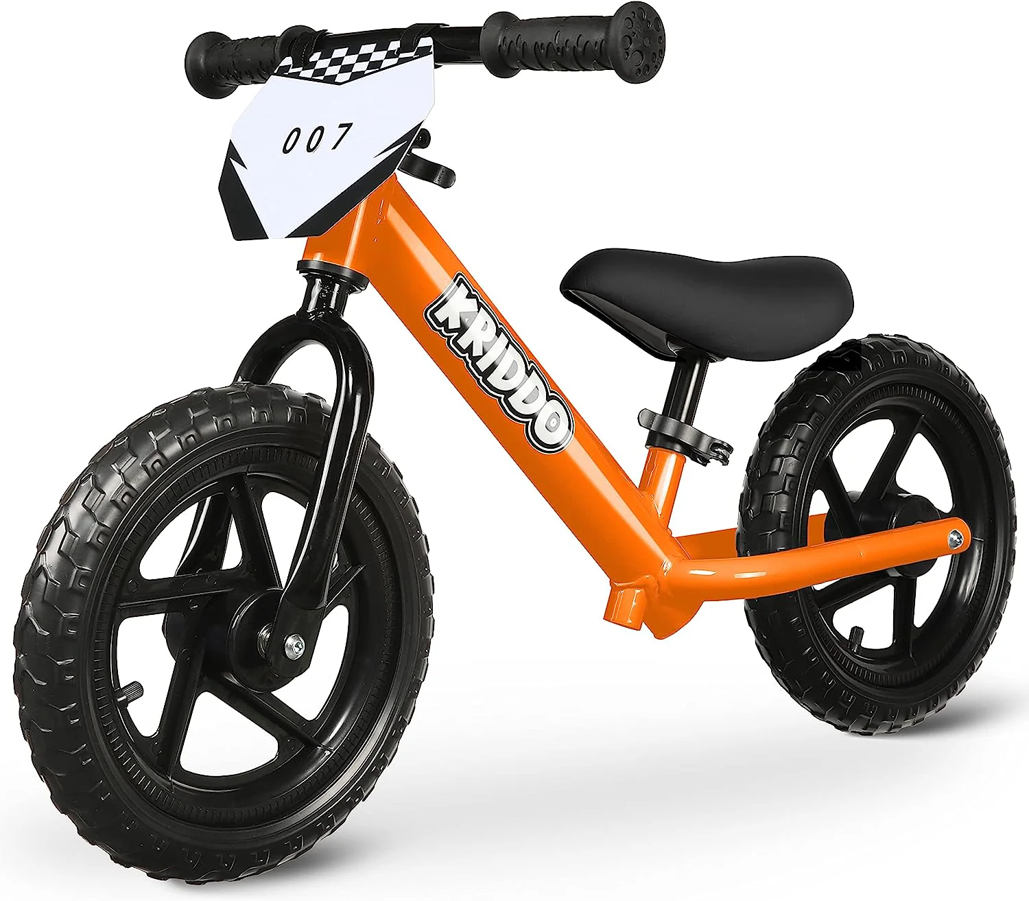 KRIDDO Toddler Balance Bike 2 Year Old,12 Inch Push Bicycle with Customize Plate (3 Sets of Stickers Included), Steady Balancing, Gift Bike for 2-5 Boys Girls, Black - Image 11