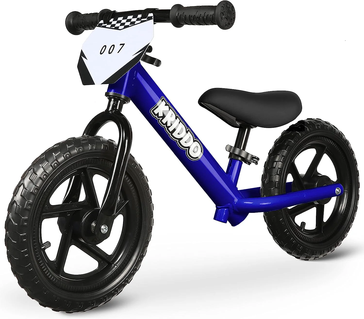 KRIDDO Toddler Balance Bike 2 Year Old,12 Inch Push Bicycle with Customize Plate (3 Sets of Stickers Included), Steady Balancing, Gift Bike for 2-5 Boys Girls, Black - Image 7
