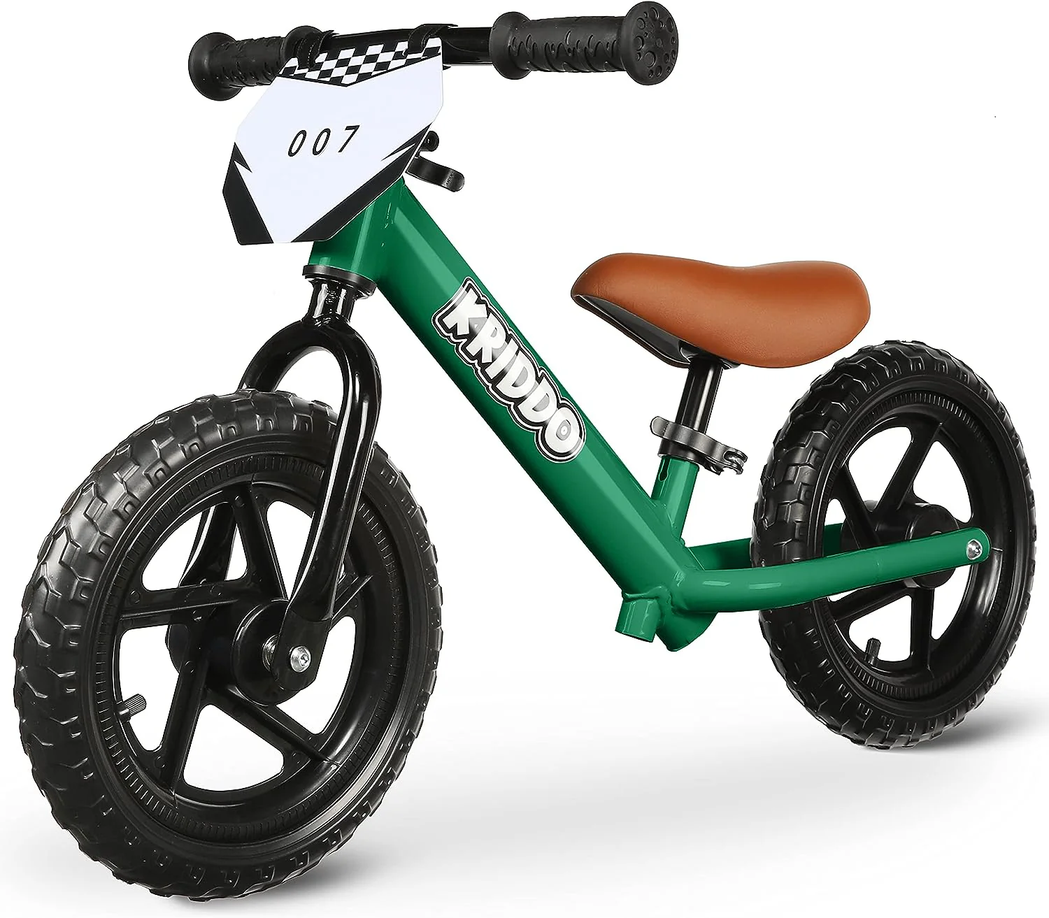 KRIDDO Toddler Balance Bike 2 Year Old,12 Inch Push Bicycle with Customize Plate (3 Sets of Stickers Included), Steady Balancing, Gift Bike for 2-5 Boys Girls, Black - Image 8