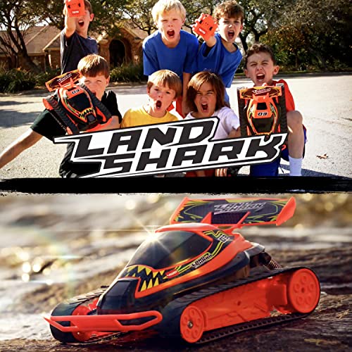 Landshark 1:16 Scale All Terrain RC Car, 4WD Electric Vehicle with Remote Control, Includes Controller and Rechargeable Battery, Red - Image 6