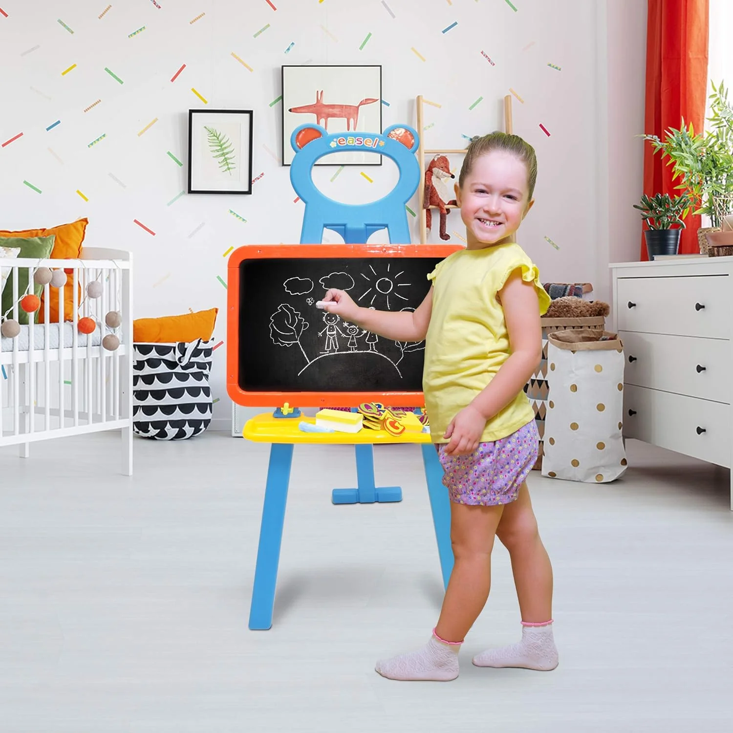 Painting Board Stand Frame Learning Easel For Kids - Image 2