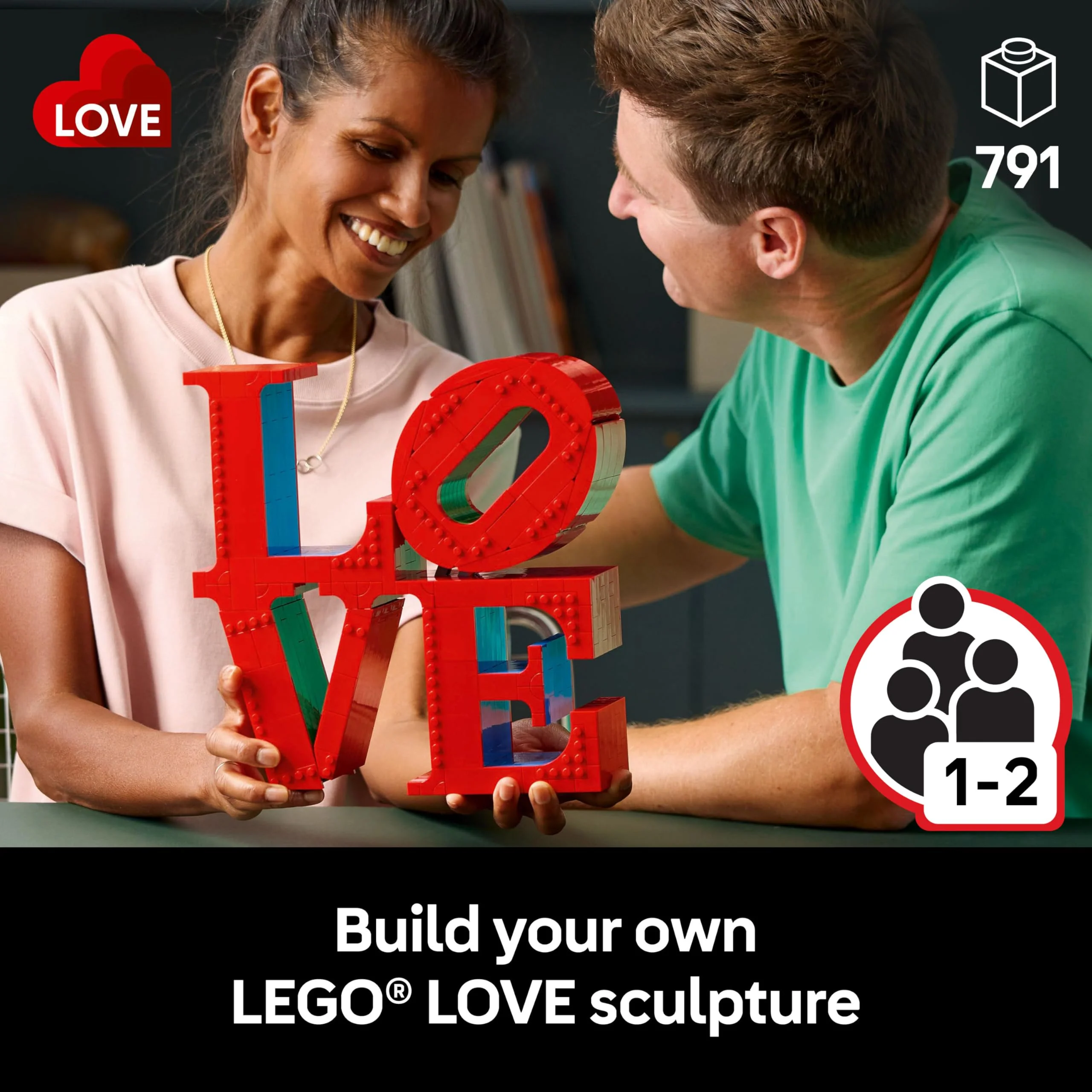 LEGO Art Love Collectible Building Set - DIY Kit for Adults, Ages 18+ - Gift for Birthdays - Home Decor to Display on Table - 31214 - Image 7