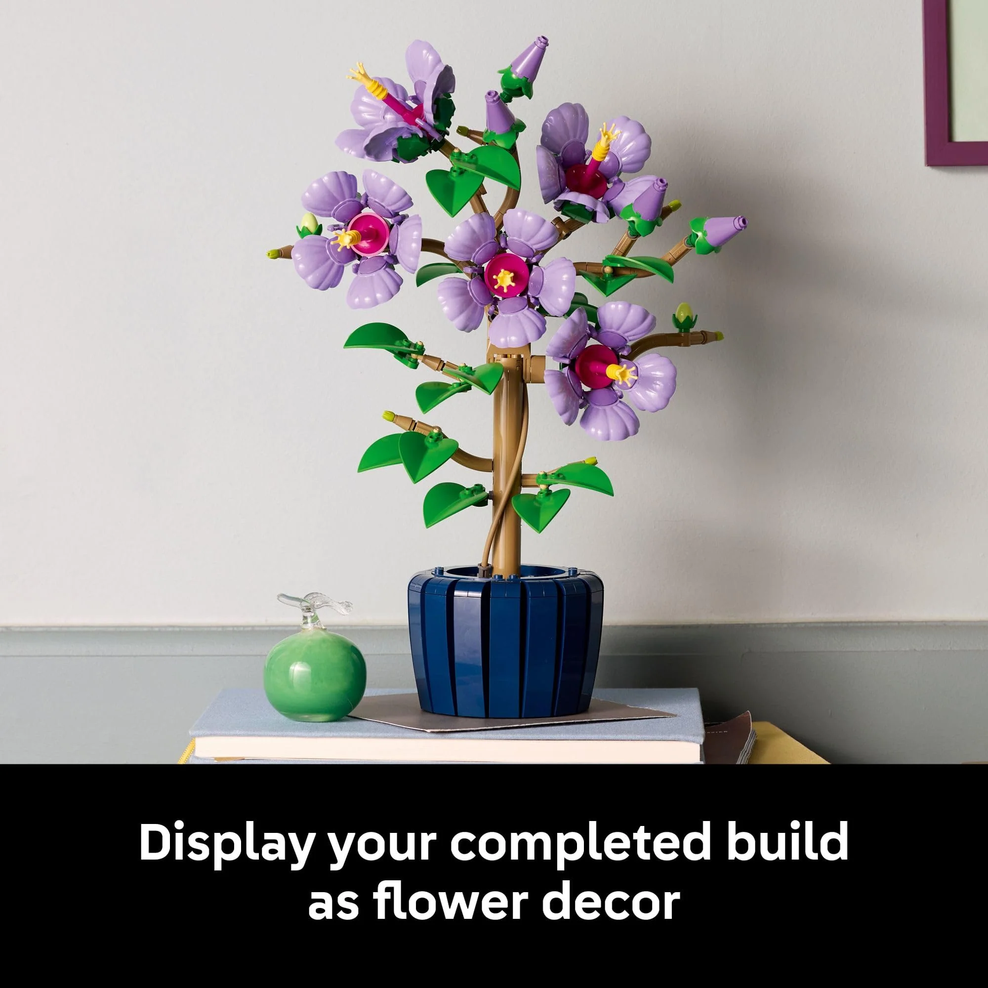 LEGO Botanicals Hibiscus Flower Building Set - Artificial Plant & Flower Building Blocks for Women & Men, Ages 18+ - Image 2