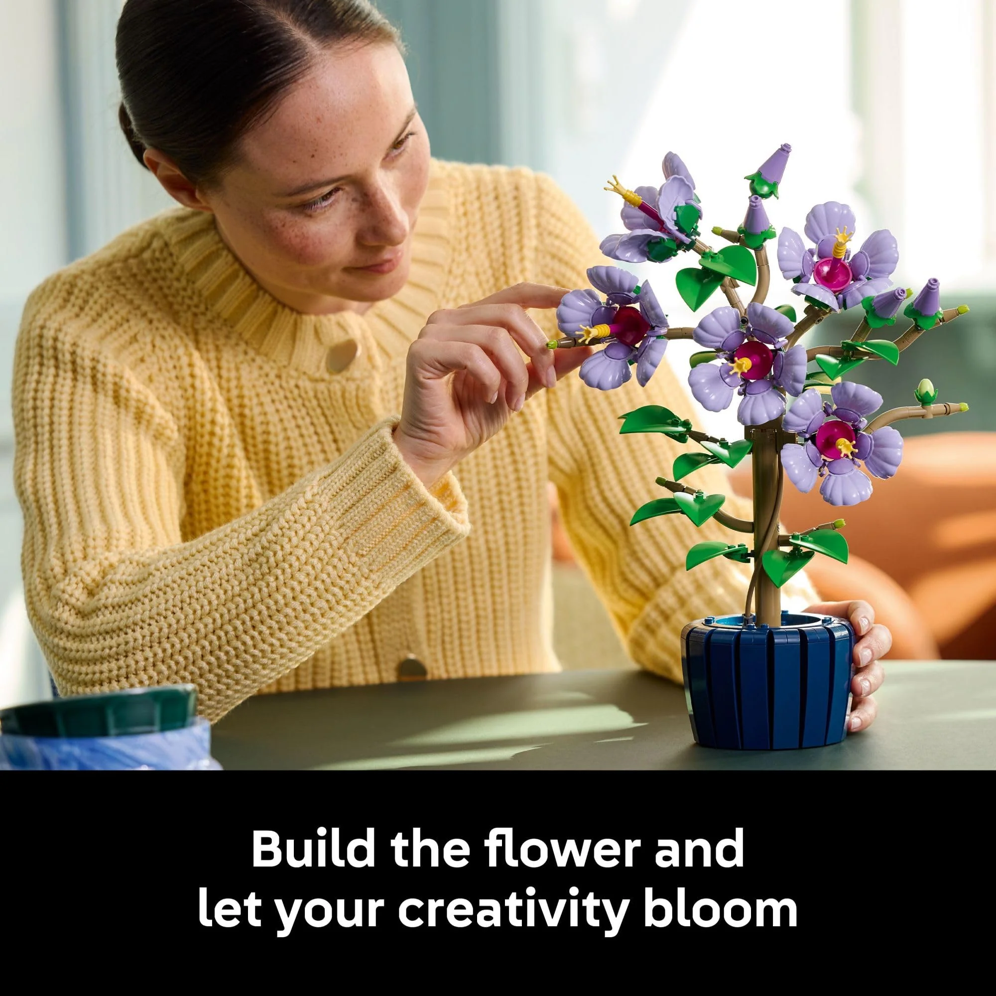 LEGO Botanicals Hibiscus Flower Building Set - Artificial Plant & Flower Building Blocks for Women & Men, Ages 18+ - Image 6