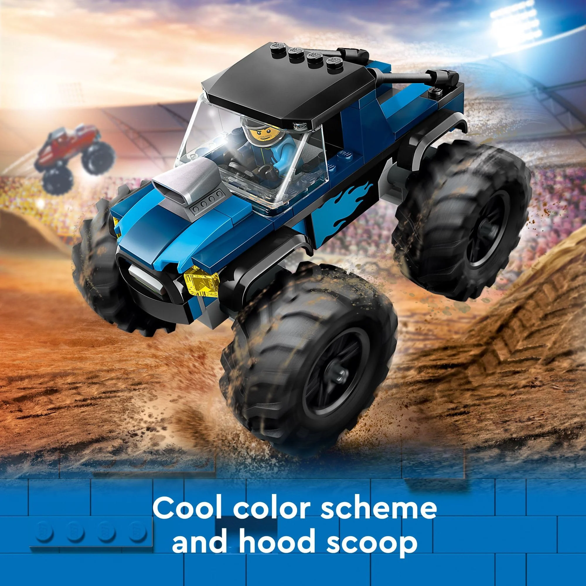 LEGO City Blue Monster Truck Off-Road Toy Playset with a Driver Minifigure, Imaginative Toys for Kids, Fun Gift for Boys and Girls Aged 5 Plus, Mini Monster Truck, 60402 - Image 4