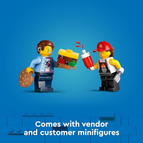 LEGO City Burger Truck Toy Building Set, Fun Gift for Kids Ages 5 Plus, Burger Van and Kitchen Playset, Vendor Minifigure and Accessories, Imaginative Pretend Play for Boys and Girls, 60404 - Image 3