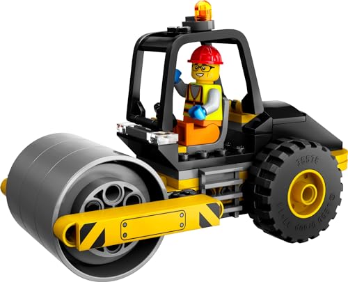 LEGO City Construction Steamroller Toy Playset, Fun Gift, Construction Toy Set for Kids Aged 5 Years Old Plus, Model Truck with a Worker Minifigure, Imaginative Play for Boys and Girls, 60401 - Image 3
