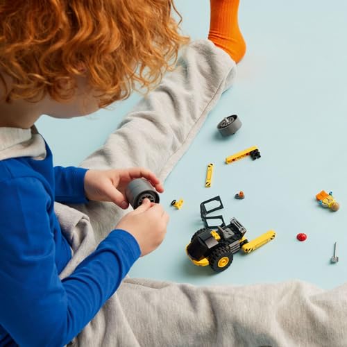 LEGO City Construction Steamroller Toy Playset, Fun Gift, Construction Toy Set for Kids Aged 5 Years Old Plus, Model Truck with a Worker Minifigure, Imaginative Play for Boys and Girls, 60401 - Image 5