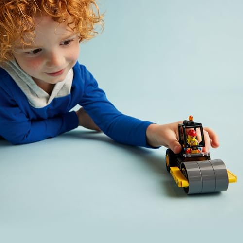 LEGO City Construction Steamroller Toy Playset, Fun Gift, Construction Toy Set for Kids Aged 5 Years Old Plus, Model Truck with a Worker Minifigure, Imaginative Play for Boys and Girls, 60401 - Image 6