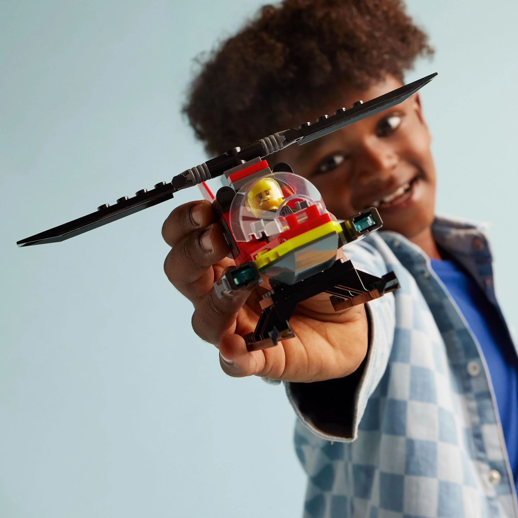 LEGO City Fire Rescue Helicopter Toy, Building Set with Firefighter Minifigure Pilot Toy, Fun Gift or Pretend Play Toy for Boys, Girls and Kids Ages 5 and Up, 60411 - Image 6