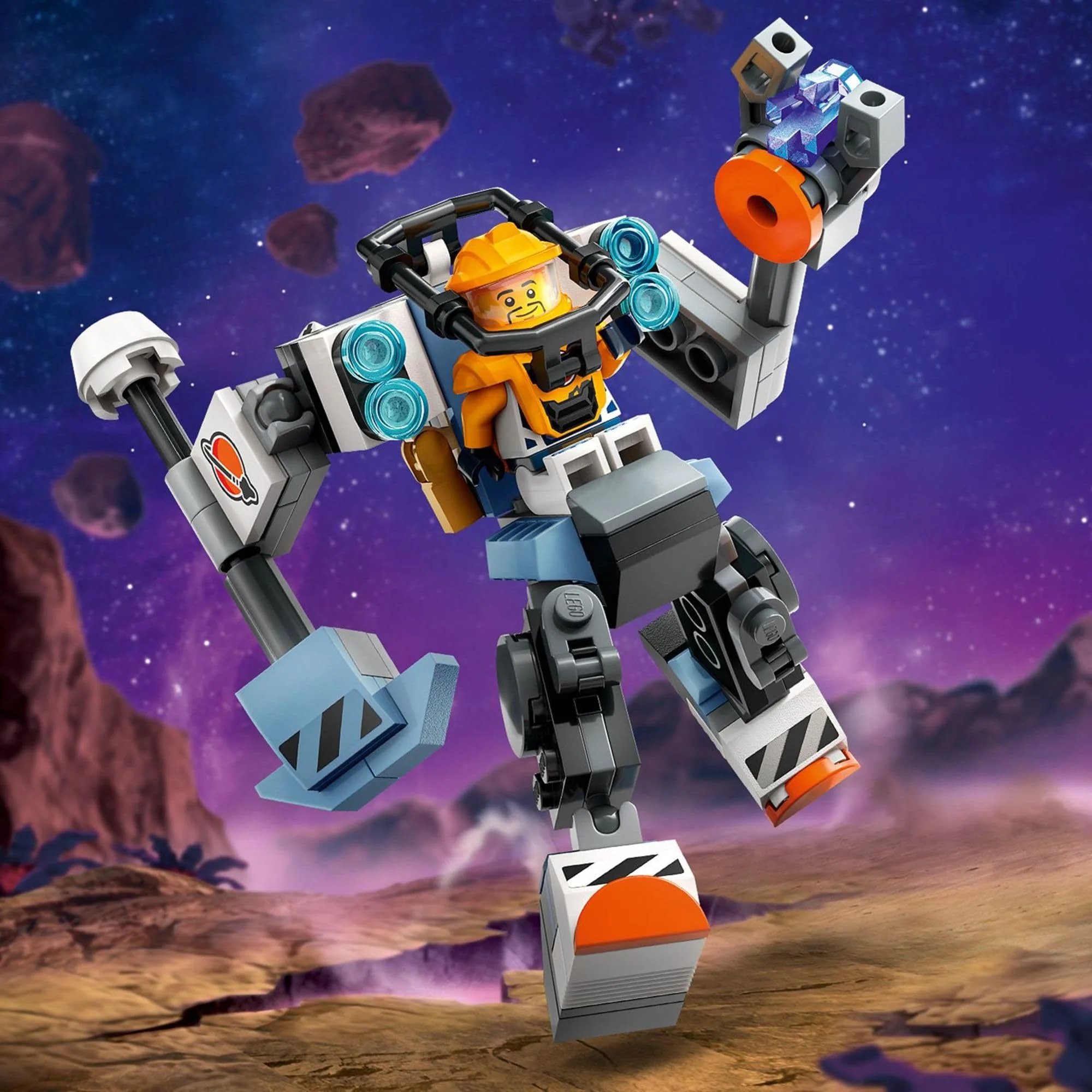 LEGO City Space Construction Mech Suit Building Set, Fun Space Toy for Kids Ages 6 and Up, Space Gift Idea for Boys and Girls Who Love Imaginative Play, includes Pilot Minifigure and Robot Toy, 60428 - Image 3