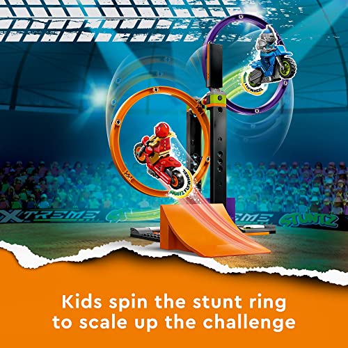 LEGO City Stuntz Spinning Stunt Challenge 60360, 1 or 2 Player Tournaments with Flywheel-Powered Motorcycle Toys for Kids, Boys & Girls 6 Plus Years Old, Fun Gift Idea - Image 5