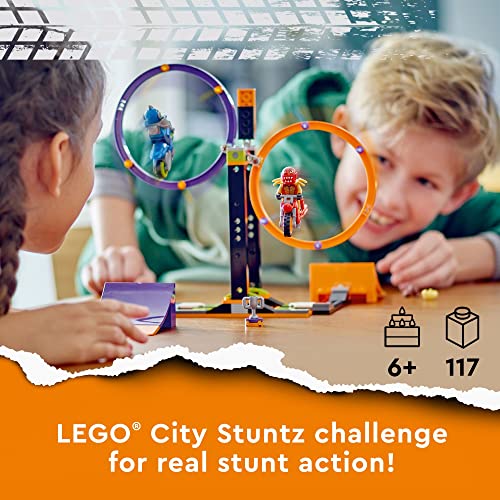 LEGO City Stuntz Spinning Stunt Challenge 60360, 1 or 2 Player Tournaments with Flywheel-Powered Motorcycle Toys for Kids, Boys & Girls 6 Plus Years Old, Fun Gift Idea - Image 6