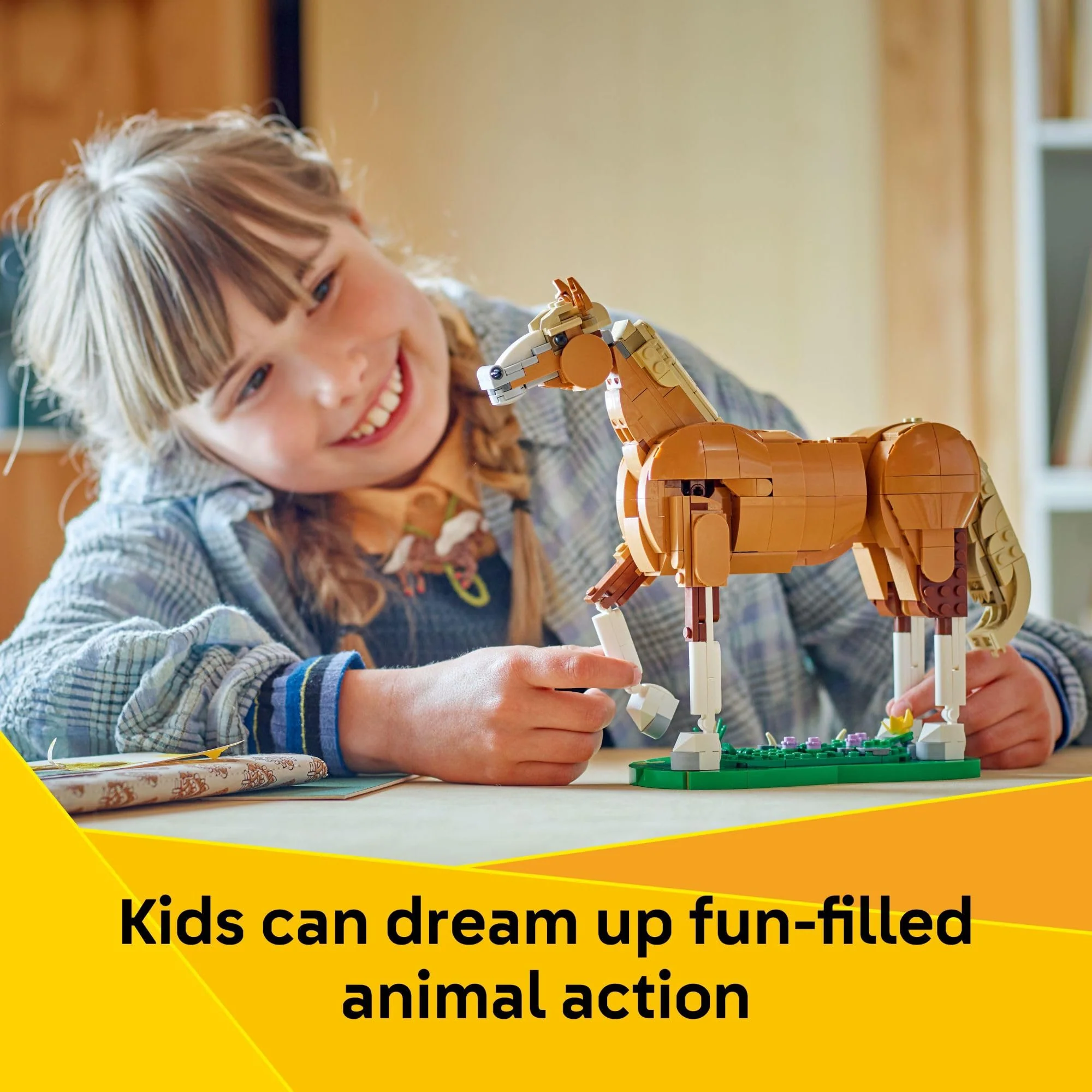 LEGO Creator 3 in 1 Beautiful Horse Building Toy for Kids - Learning Toy for Girls & Boys, Ages 9+ - Build a Horse, Bear, or Deer - Gift for Christmas - 31166 - Image 4