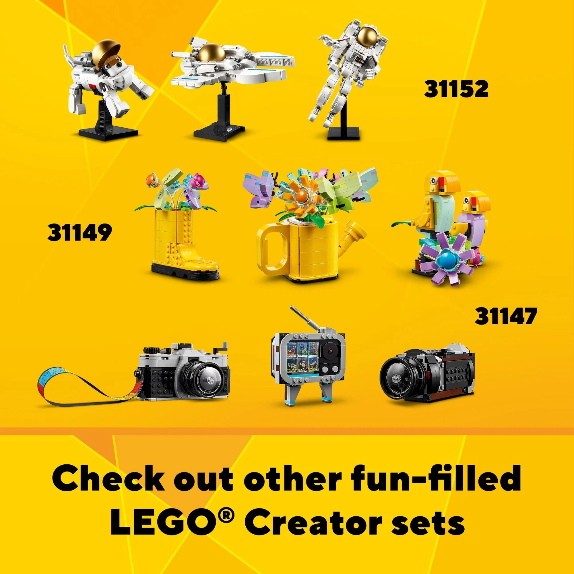 LEGO Creator 3 in 1 Retro Roller Skate Building Kit, Transforms from Roller Skate Toy to Mini Skateboard to Boom Box Radio, Birthday Gift for Skaters, Cool Toy for Boys and Girls Ages 8 and Up, 31148 - Image 2