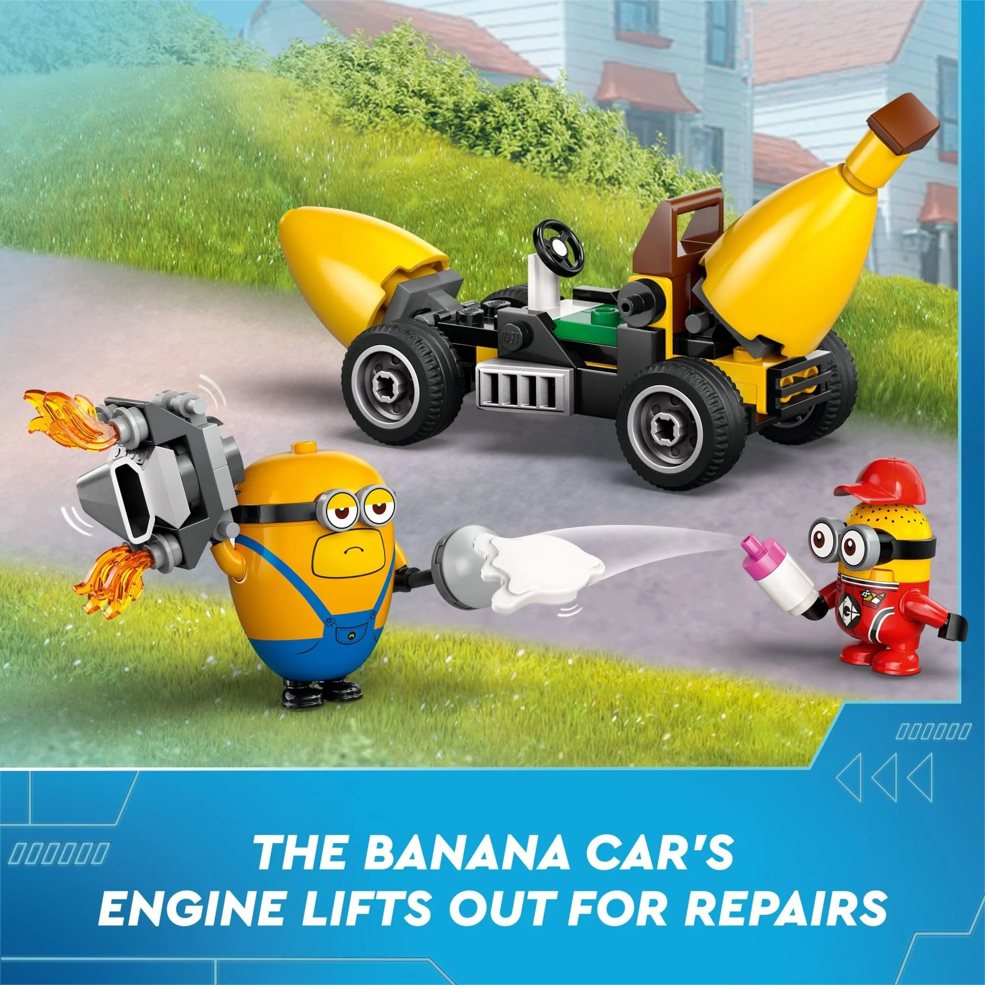LEGO Despicable Me 4 Minions and Banana Car Toy Gift for Kids, Fun Illumination’s Despicable Me Toy Playset, Creative Building Minions Toy for Boys and Girls Aged 6 and Up, 75580 - Image 4