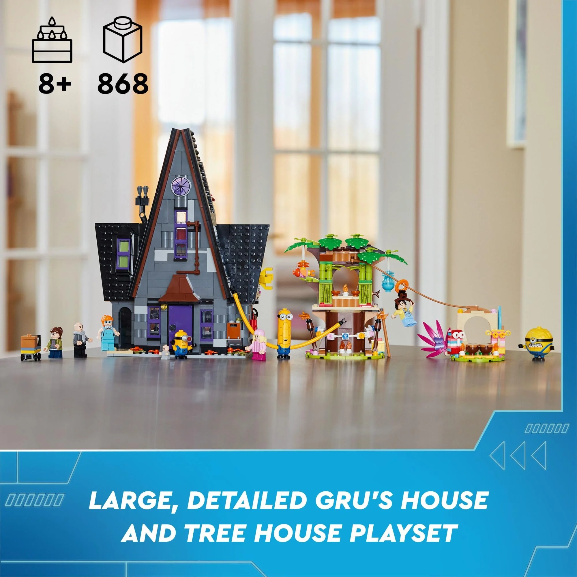 LEGO Despicable Me 4 Minions and Gru's Family Mansion, Minions Toy House and Tree Playset from Movie, Fun Despicable Me Toy, Creative Gift for Boys and Girls Aged 8 and Up, 75583 - Image 6