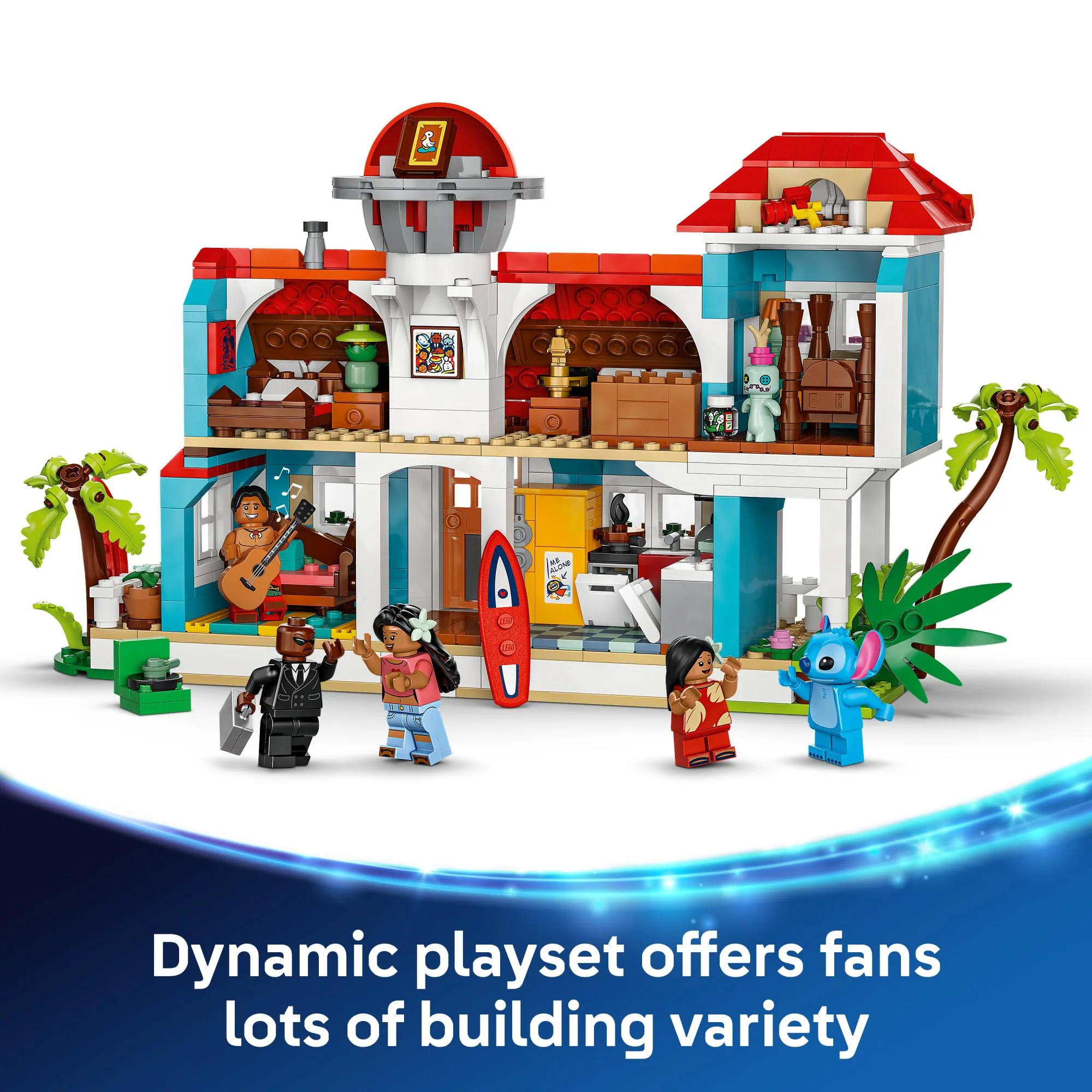 LEGO Disney Lilo and Stitch Beach House Toy - Building Playset for Kids, Girls and Boys, Ages 9+ - Includes 5 Minifigures - Disney Gift Idea for Fans of Lilo & Stitch Movie - Image 5