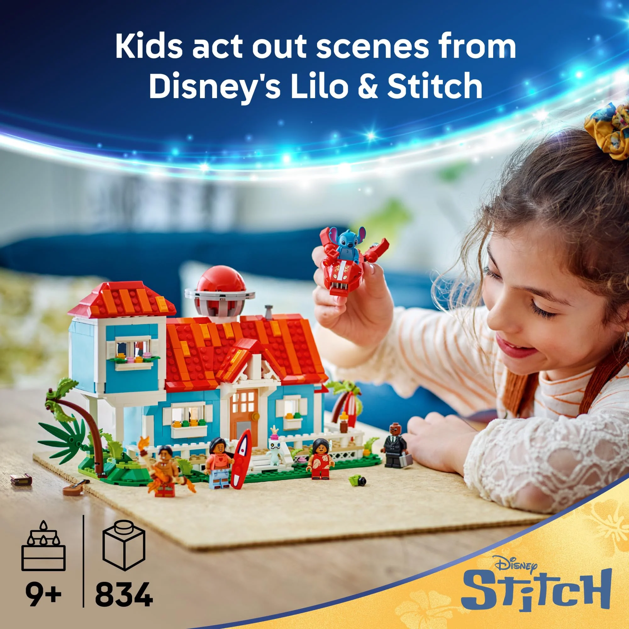 LEGO Disney Lilo and Stitch Beach House Toy - Building Playset for Kids, Girls and Boys, Ages 9+ - Includes 5 Minifigures - Disney Gift Idea for Fans of Lilo & Stitch Movie - Image 6