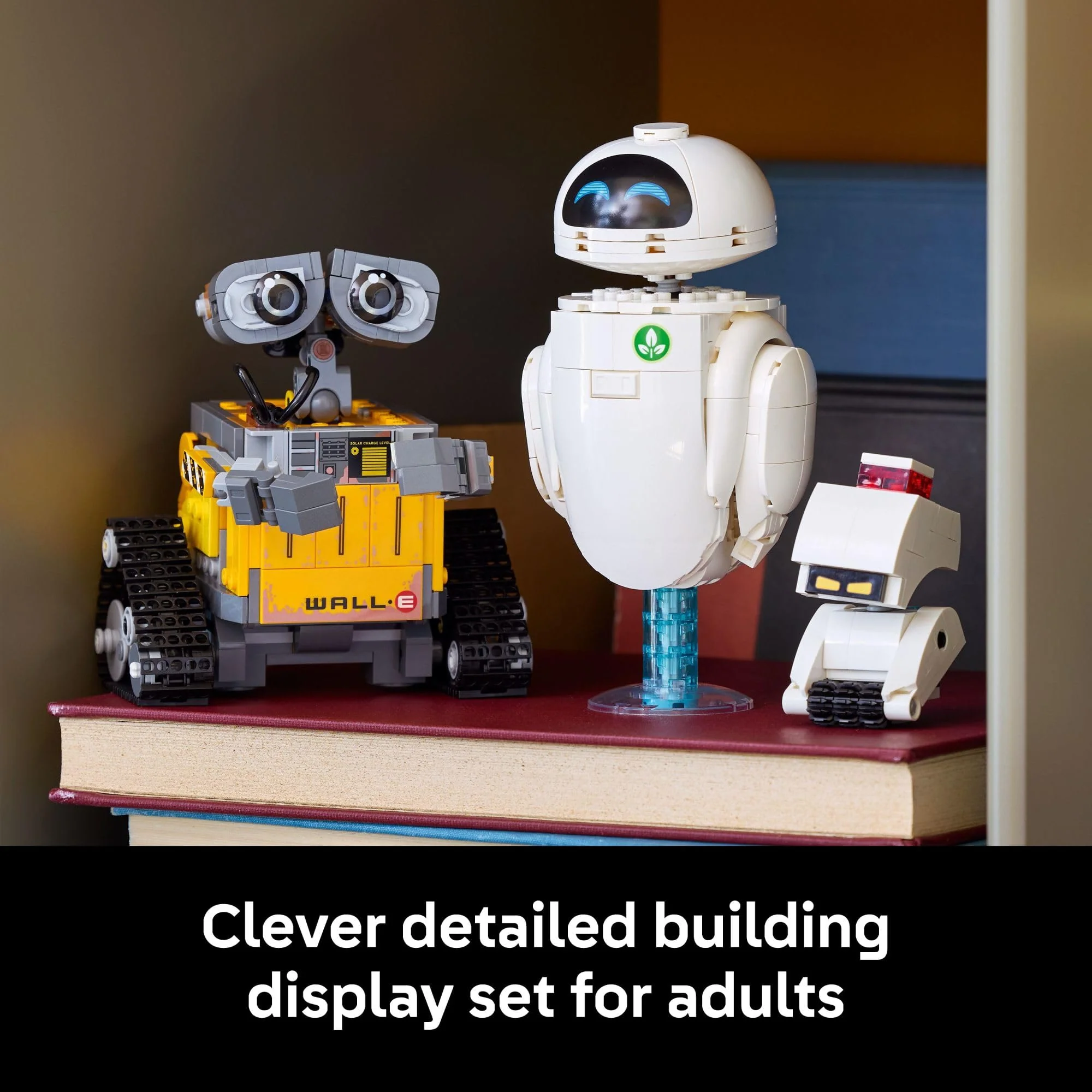 LEGO Disney & Pixar Wall-E & EVE Building Set for Adults, Ages 18+ - Home Office, Book Shelf, or Room Decor for Disney Fans - Gift Ideas for Men & Women - 43279 - Image 2